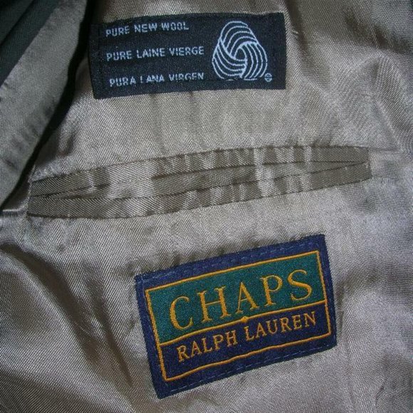 MACY'S Mens Impeccable RALPH LAUREN CHAPS SUIT 100% Wool 2 PIECE Suit 42L Olive - Picture 3 of 7